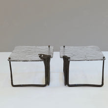 Lade das Bild in den Galerie-Viewer, brutalist console side tables by Lothar Klute 1980s
