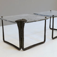 Lade das Bild in den Galerie-Viewer, brutalist console side tables by Lothar Klute 1980s
