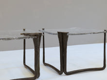 Lade das Bild in den Galerie-Viewer, brutalist console side tables by Lothar Klute 1980s
