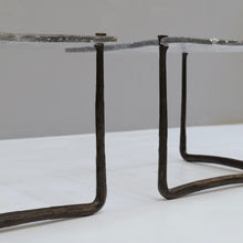 Lade das Bild in den Galerie-Viewer, brutalist console side tables by Lothar Klute 1980s
