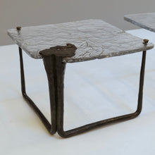 Lade das Bild in den Galerie-Viewer, brutalist console side tables by Lothar Klute 1980s
