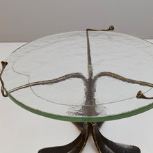 Lade das Bild in den Galerie-Viewer, round organic brutalist bronze table Lothar Klute attr.
