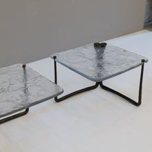 Lade das Bild in den Galerie-Viewer, brutalist console side tables by Lothar Klute 1980s
