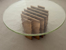 Lade das Bild in den Galerie-Viewer, Heinz Lilienthal round glass coffee table - 1970s
