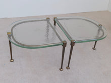 Lade das Bild in den Galerie-Viewer, forged Lothar Klute bronze tables with green glass (price on request)
