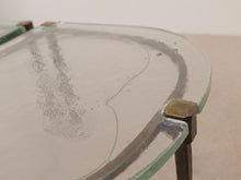 Lade das Bild in den Galerie-Viewer, forged Lothar Klute bronze tables with green glass (price on request)

