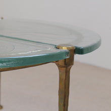 Lade das Bild in den Galerie-Viewer, forged bronze round Lothar Klute table (price on request)
