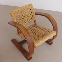 Lade das Bild in den Galerie-Viewer, rope armchairs by Adrien Audoux &amp; Frida Minnet for Vibo Vesoul , Franche 1940s
