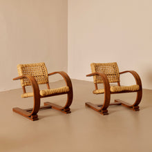 Lade das Bild in den Galerie-Viewer, rope armchairs by Adrien Audoux &amp; Frida Minnet for Vibo Vesoul , Franche 1940s
