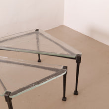 Lade das Bild in den Galerie-Viewer, forged triangle nesting tables by Lothar Klute - 1980s
