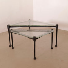 Lade das Bild in den Galerie-Viewer, forged triangle nesting tables by Lothar Klute - 1980s

