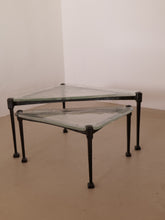 Lade das Bild in den Galerie-Viewer, forged triangle nesting tables by Lothar Klute - 1980s
